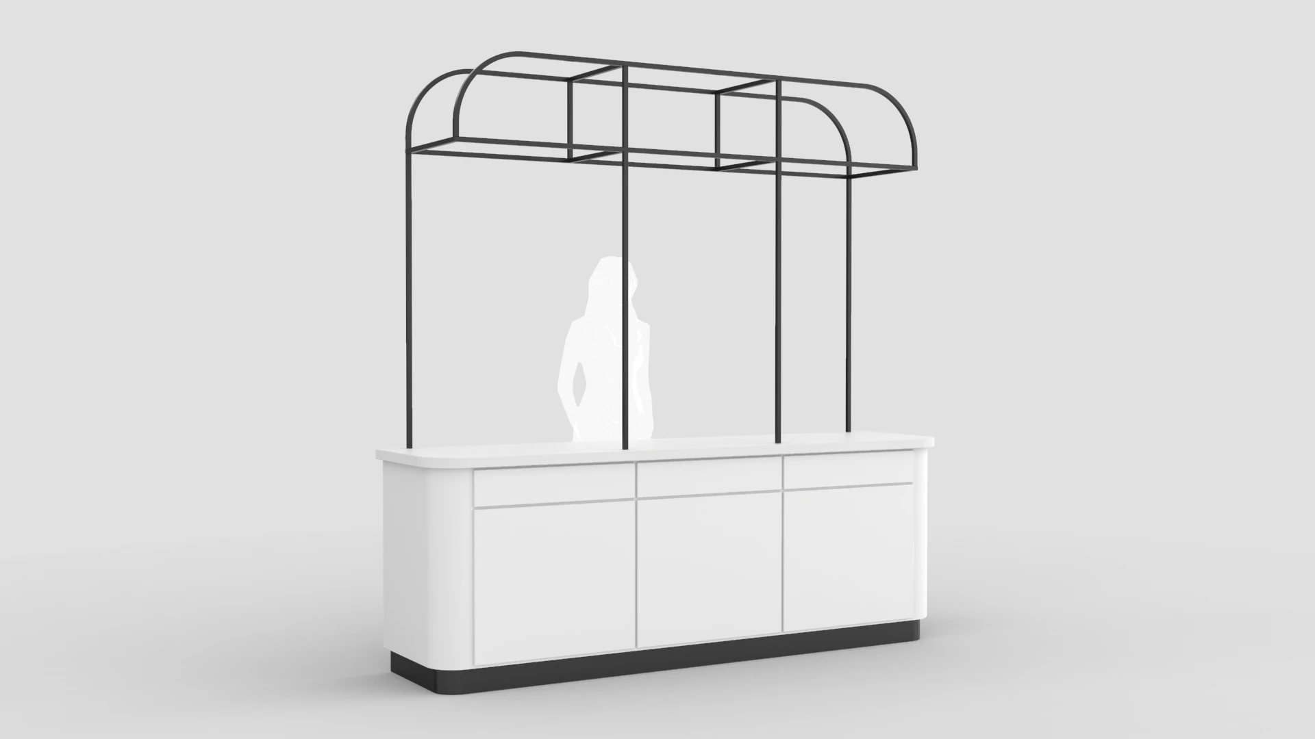 Food Display Stand 2 3D Model .c4d .max .obj .3ds .fbx .stl .blend