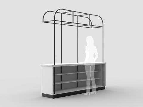 Food Display Stand 2 Modello 3D