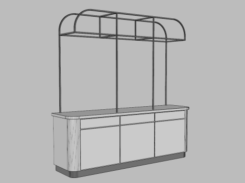 Food Display Stand 2 Modello 3D