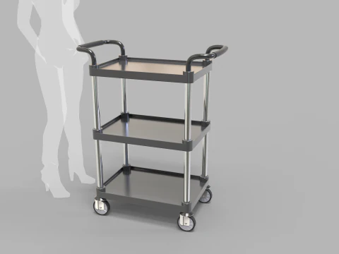 Yemek Servis Arabası 3D Model