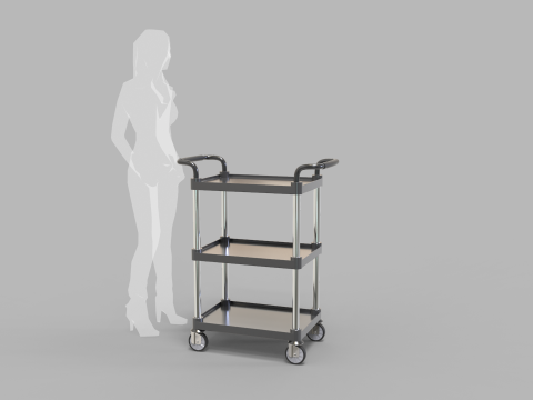 Food Service Cart 3D Модель