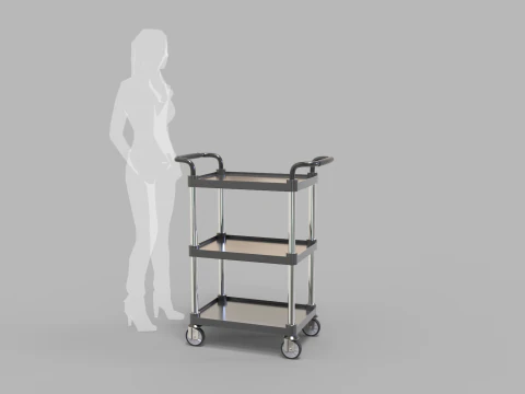 Food Service Cart 3D Model