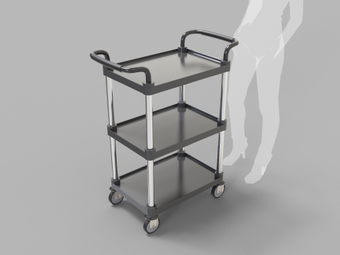 Food Service Cart 3D Модель