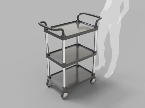 Food Service Cart 3D Model