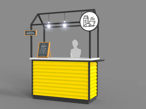 Food Stand - Cart 1 3D Model