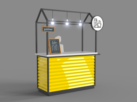 Food Stand - Cart 1 3D Model