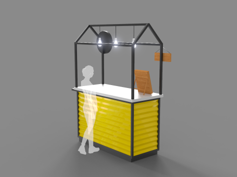 Food Stand - Cart 1 3D Model