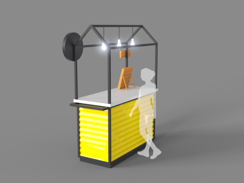 Food Stand - Cart 1 3D Model