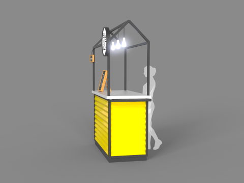 Food Stand - Cart 1 3D Model