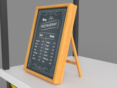 Food Stand - Cart 1 3D Model
