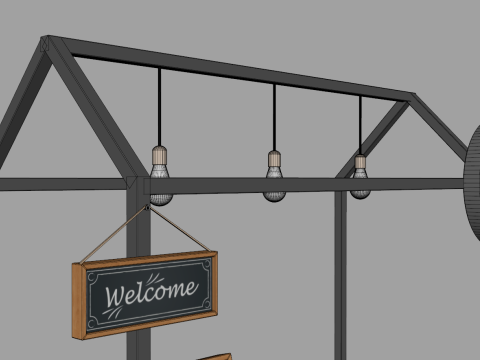 Food Stand - Cart 1 3D Model