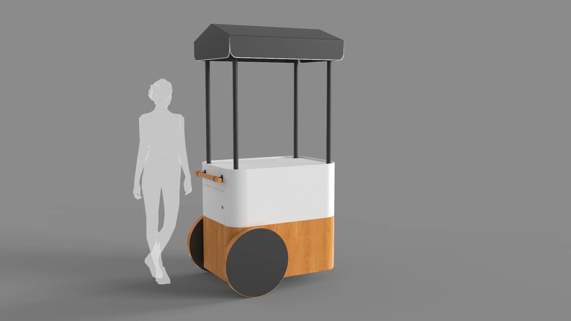 Food Stand - Cart 2 3D Model .c4d .max .obj .3ds .fbx .stl .blend