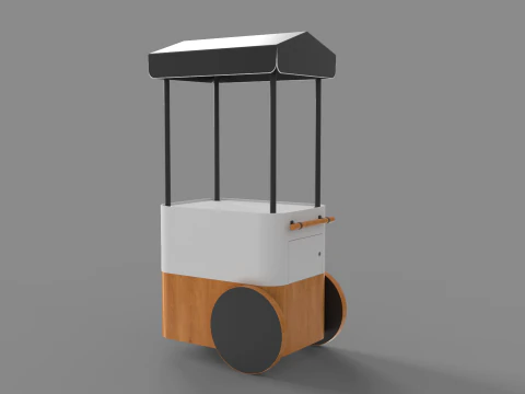 Food Stand - Cart 2 3D Model