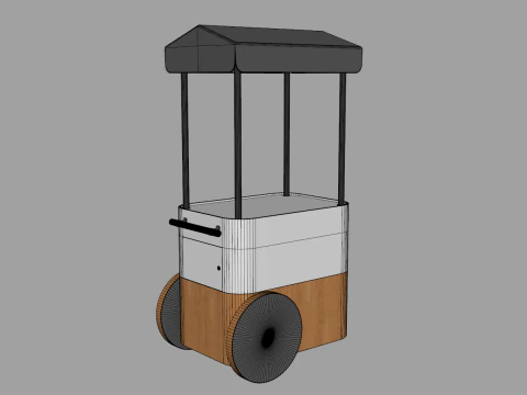 Food Stand - Cart 2 3D Model