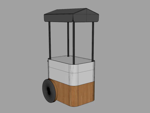 Food Stand - Cart 2 3D Model