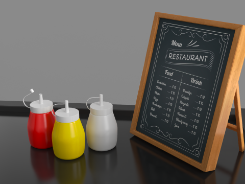 Food Stand - Cart 3 3D Модель