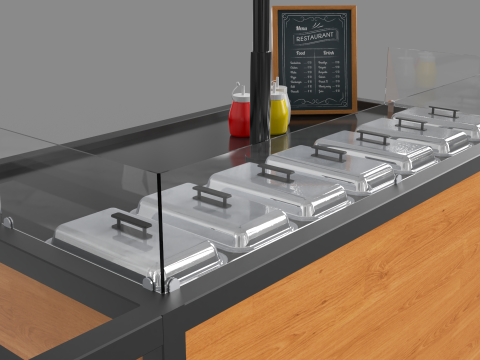 Food Stand - Cart 3 3D Модель