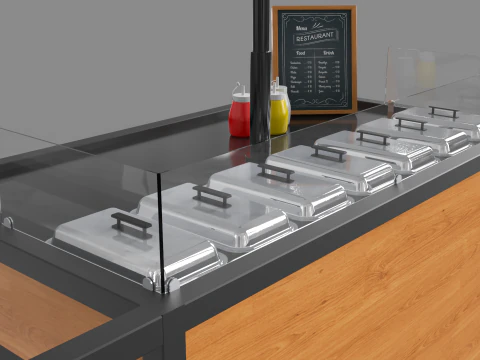 Food Stand - Cart 3 3D Model