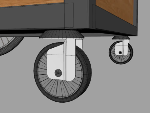 Food Stand - Cart 3 3D Model