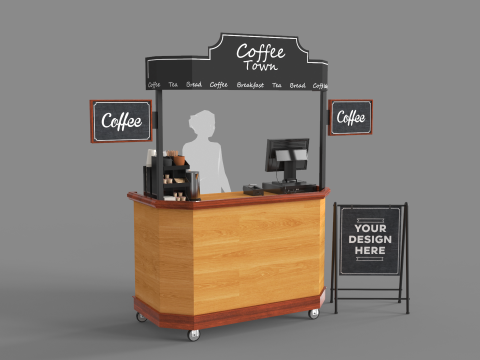 Food Stand - Cart 4 3D Модель