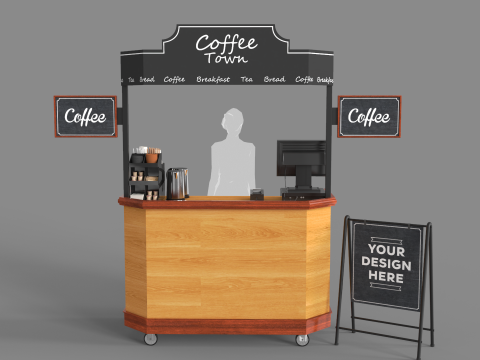 Food Stand - Cart 4 3D Modell