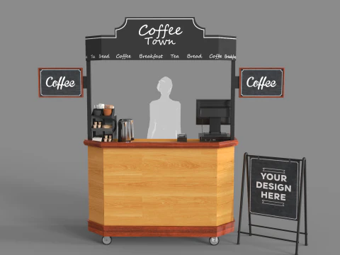 Food Stand - Cart 4 3D Model