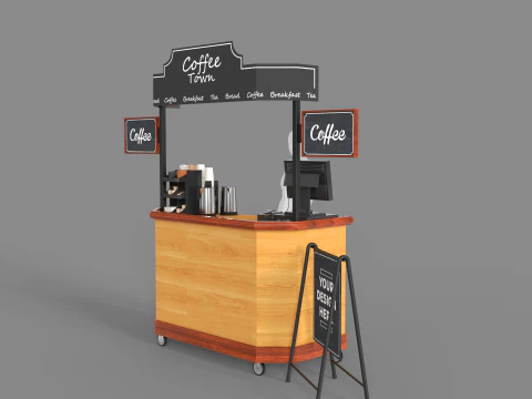Food Stand - Cart 4 3D Model