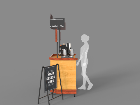 Food Stand - Cart 4 3D Modell