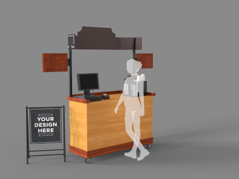 Food Stand - Cart 4 3D Modell