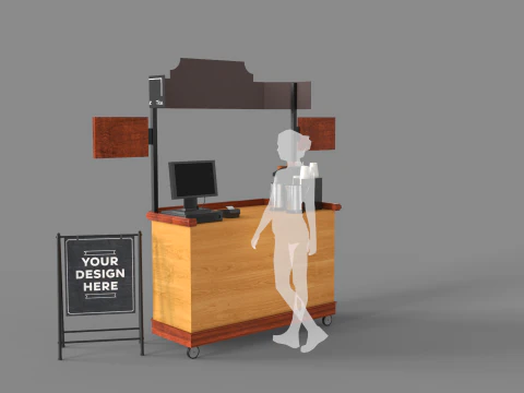 Food Stand - Cart 4 3D Model
