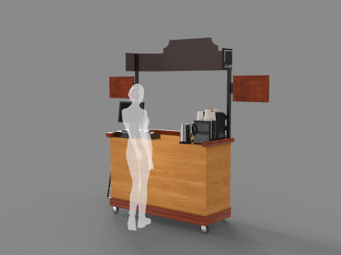 Food Stand - Cart 4 3D Modell