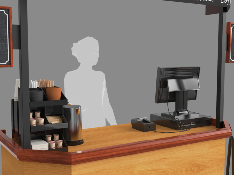 Food Stand - Cart 4 3D Modell