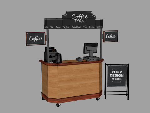 Food Stand - Cart 4 3D Modell