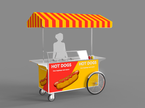 Food Stand - Cart 5 3D Модель