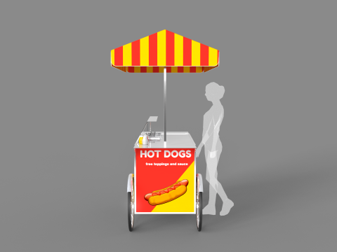 Food Stand - Cart 5 Model 3D