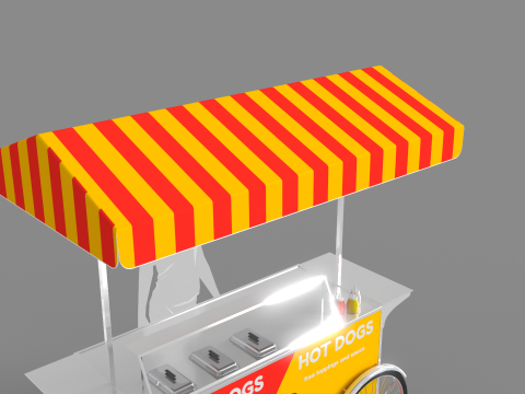 Food Stand - Cart 5 Model 3D
