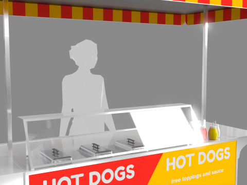 Food Stand - Cart 5 Model 3D