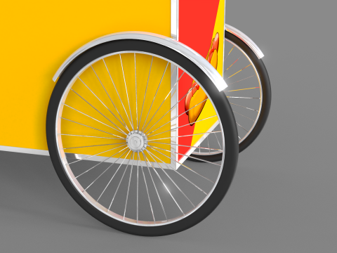 Food Stand - Cart 5 Model 3D