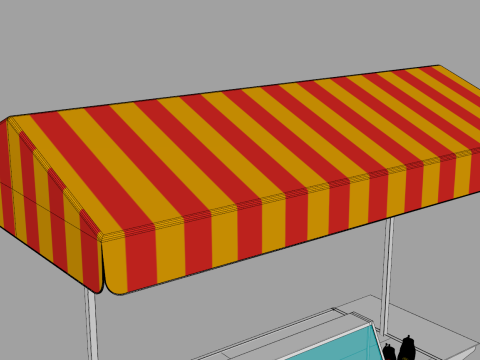 Food Stand - Cart 5 Model 3D