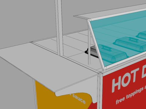 Food Stand - Cart 5 Model 3D