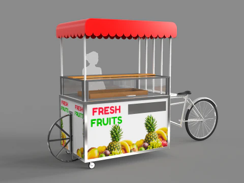 フードスタンド - カート 6 3Dモデル