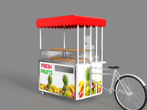 Food Stand - Cart 6 3D Model