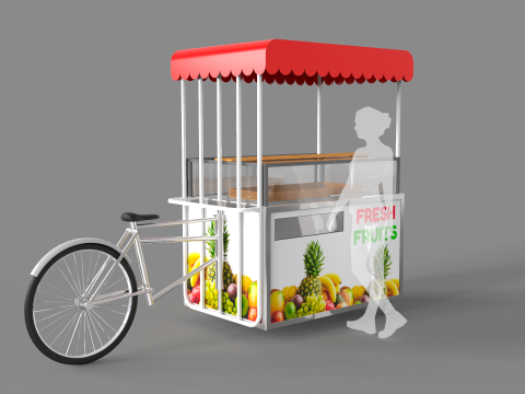Food Stand - Cart 6 3D Model