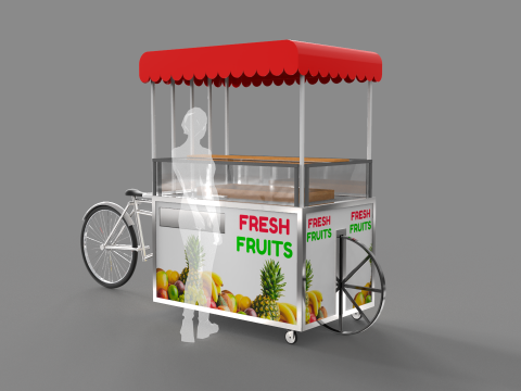 Food Stand - Cart 6 3D Model