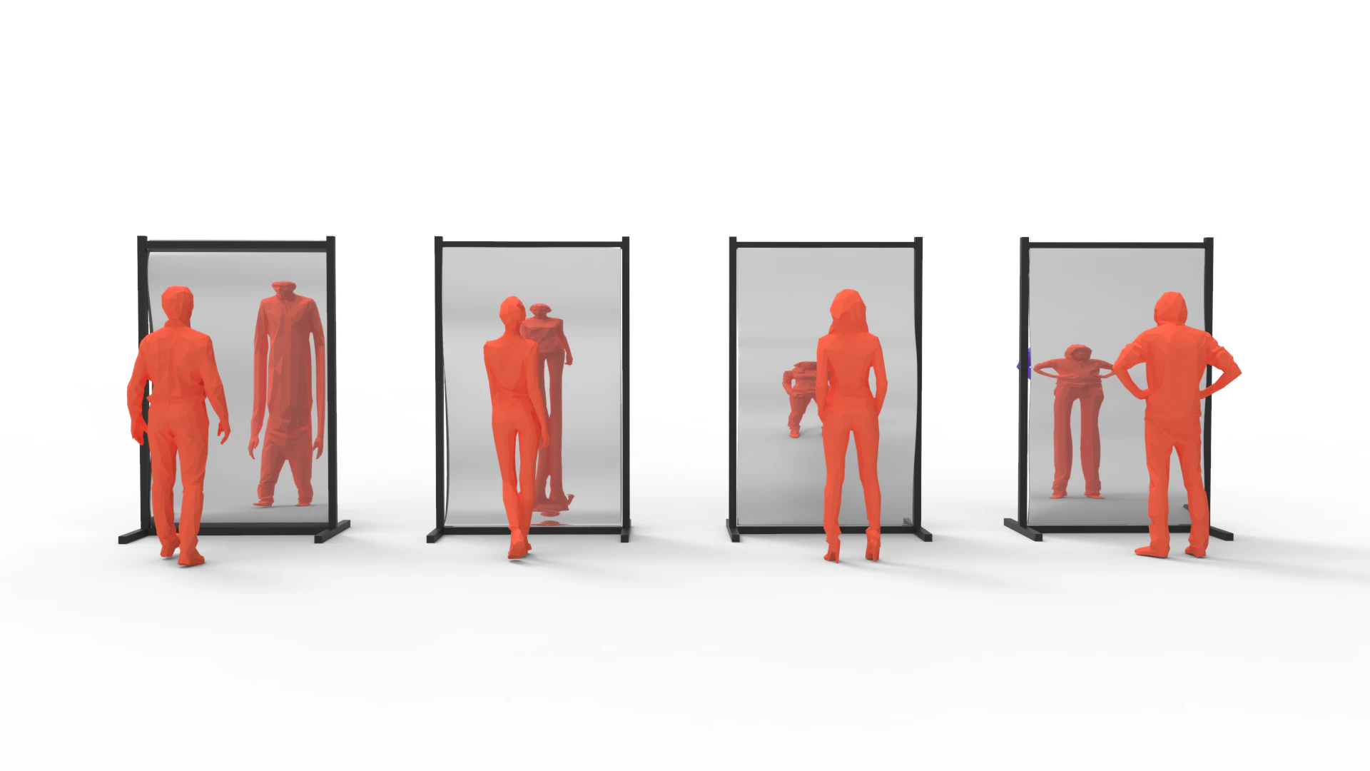 Funny Mirrors 3D Model .c4d .max .obj .3ds .fbx .stl .blend 