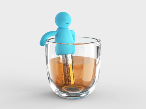 Lustiges Tee-Ei aus Silikon 3D Modell