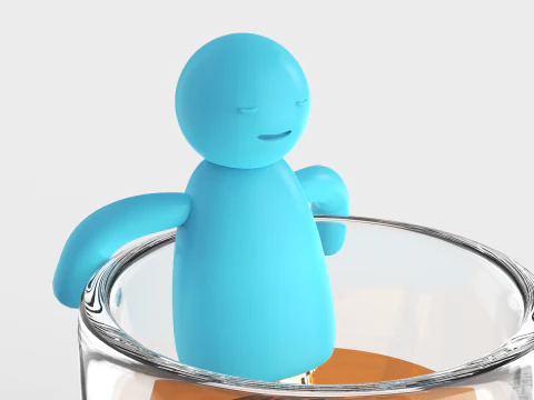 Funny Silicone Tea Infuser 3D Model