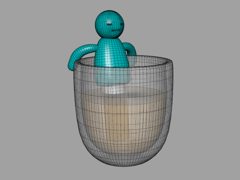 Funny Silicone Tea Infuser Modello 3D
