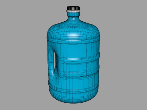 Gallon Water Bottle With Cap 3D Model