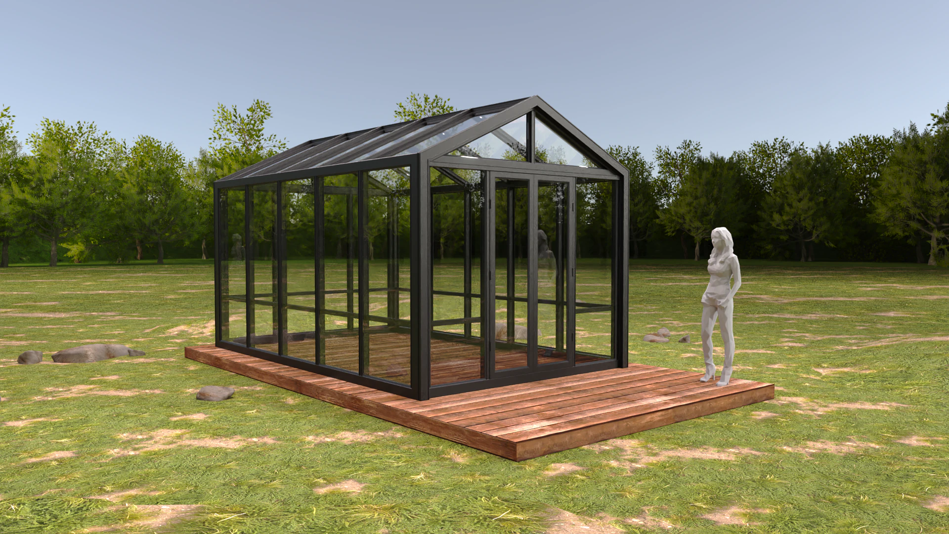 Garden Greenhouse 1 3D Model .c4d .max .obj .3ds .fbx .stl .blend 